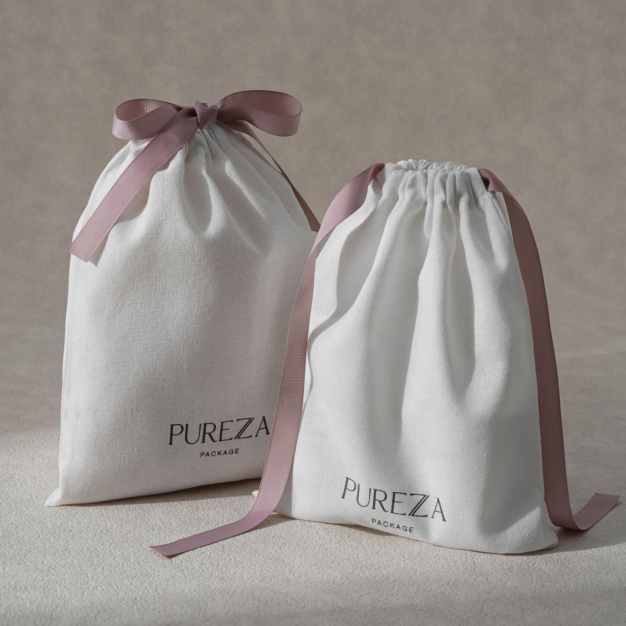 Luxury Skincare Packaging - Cotton Drawstring Bag Eco-Friendly Reusable Pouch