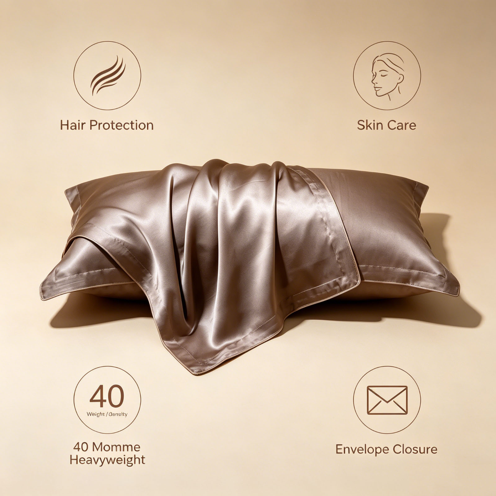 2 Pcs Silk Pillowcase Queen Si - Luxury Skincare Set For Women ulasan dan harga